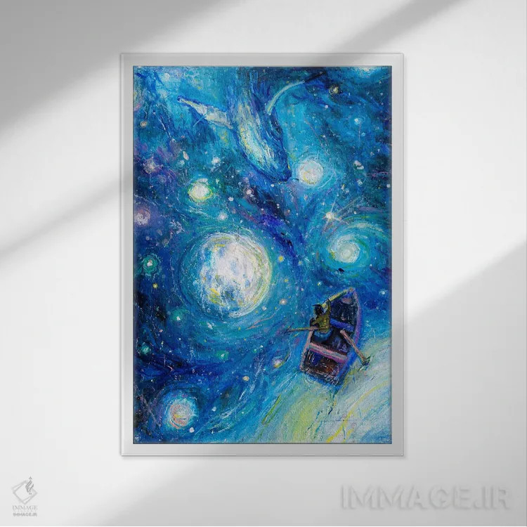 تابلو دکوراتیو شهود اثر جف جانسون - نمای قابدار سفید