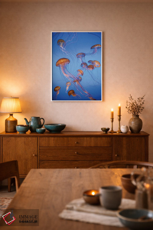 تابلو دکوراتیو captive, California,عروس دریایی پاسیفیک سی نتل، در اسارت، کالیفر… اثر جف فوت - D6W