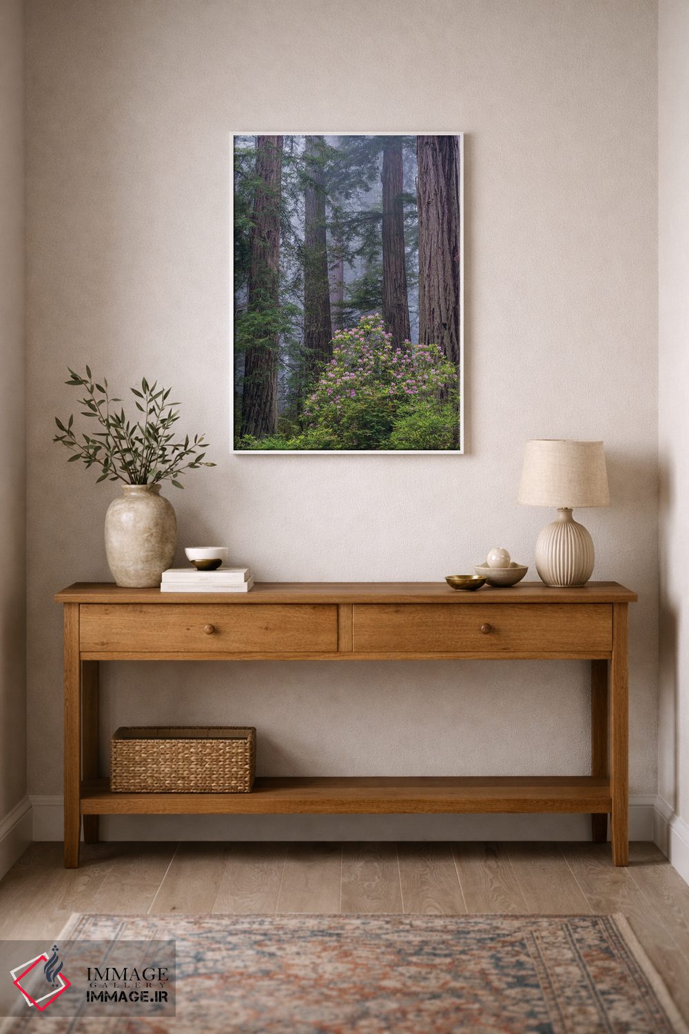 تابلو دکوراتیو Redwood National Park, California,رودودندرون اقیانوس آرام در جنگ… اثر جف فوت - D1W