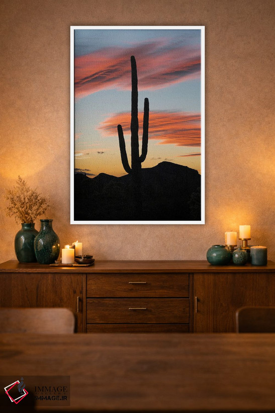تابلو دکوراتیو Organ Pipe Cactus National Monument, Arizona,کاکتوس ساگوارو در غ… اثر جف فوت - D2W