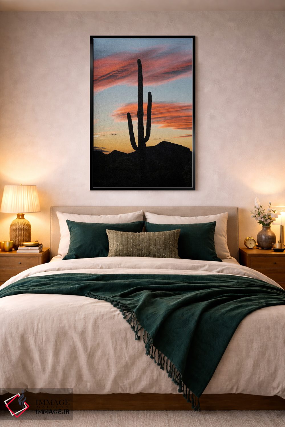 تابلو دکوراتیو Organ Pipe Cactus National Monument, Arizona,کاکتوس ساگوارو در غ… اثر جف فوت - D5B