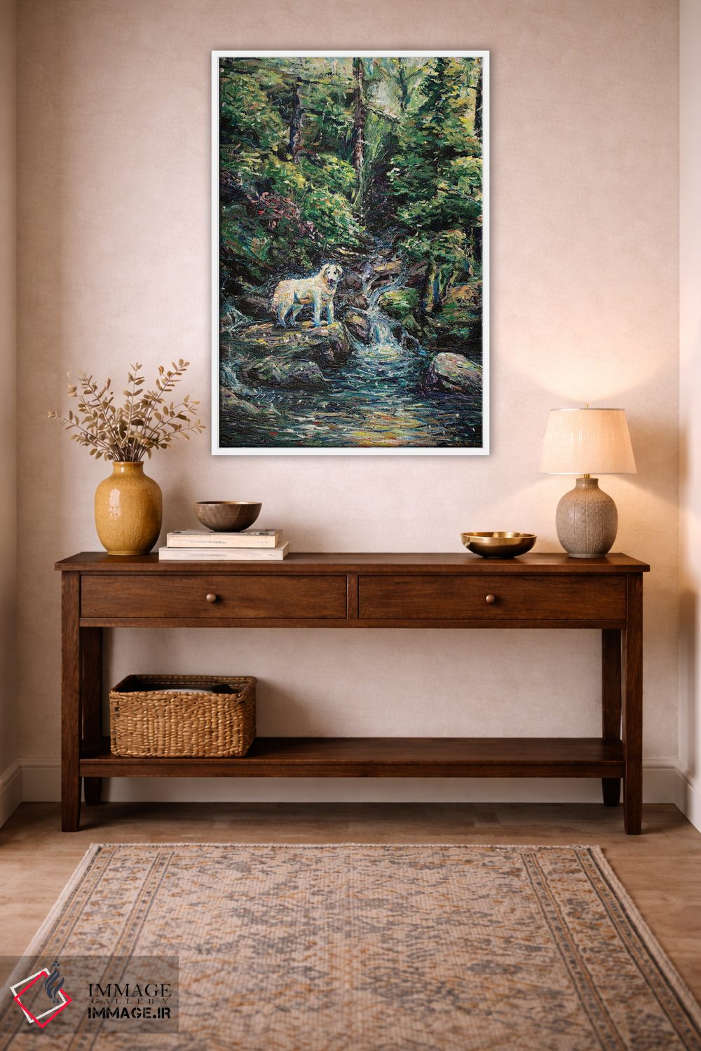 تابلو دکوراتیو سگی با روح خاص اثر جف جانسون - D1W