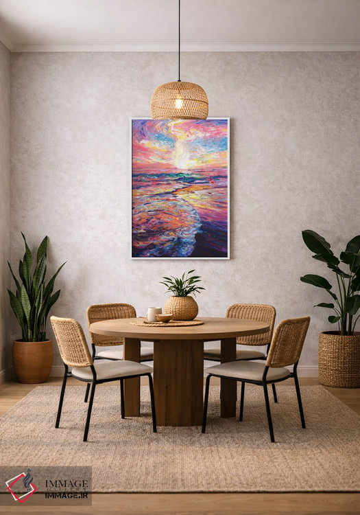 تابلو انتزاعی طلای اقیانوس آرام اثر جف جانسون - D2W