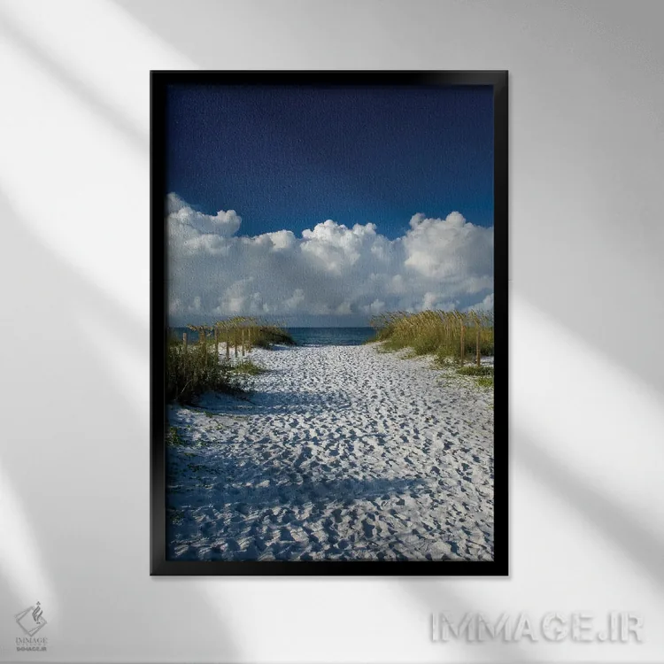 تابلو دکوراتیو مسیر به سوی بهشت اثر جنت فیکار - نمای قابدار مشکی