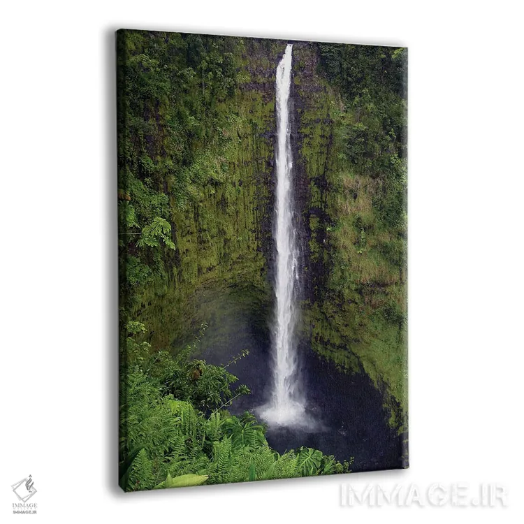 تابلو دکوراتیو شیرجه به آبشار اثر جنت فیکار - نمای پرسپکتیو محصول