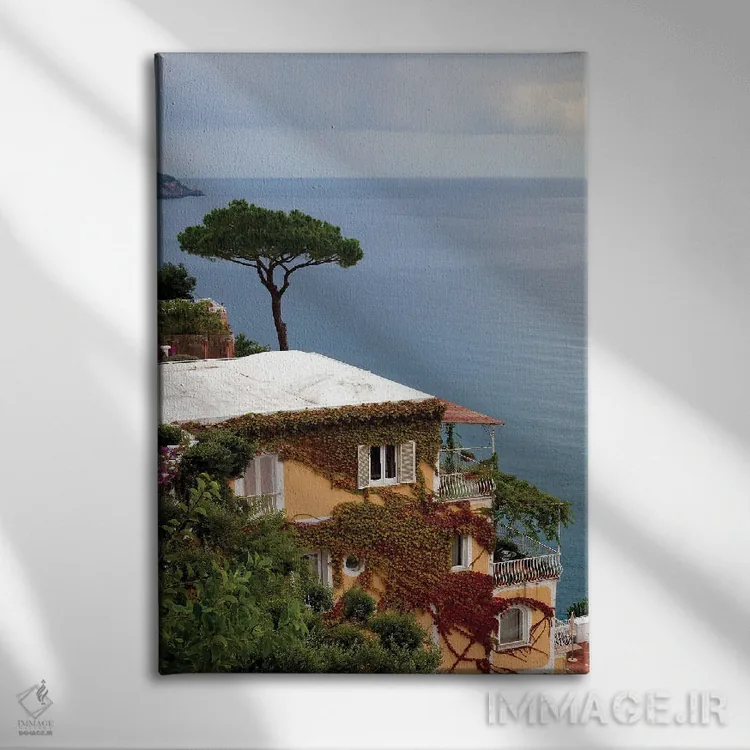 تابلو دکوراتیو بر لبه نشسته اثر جنت فیکار - نمای روبهرو روی دیوار