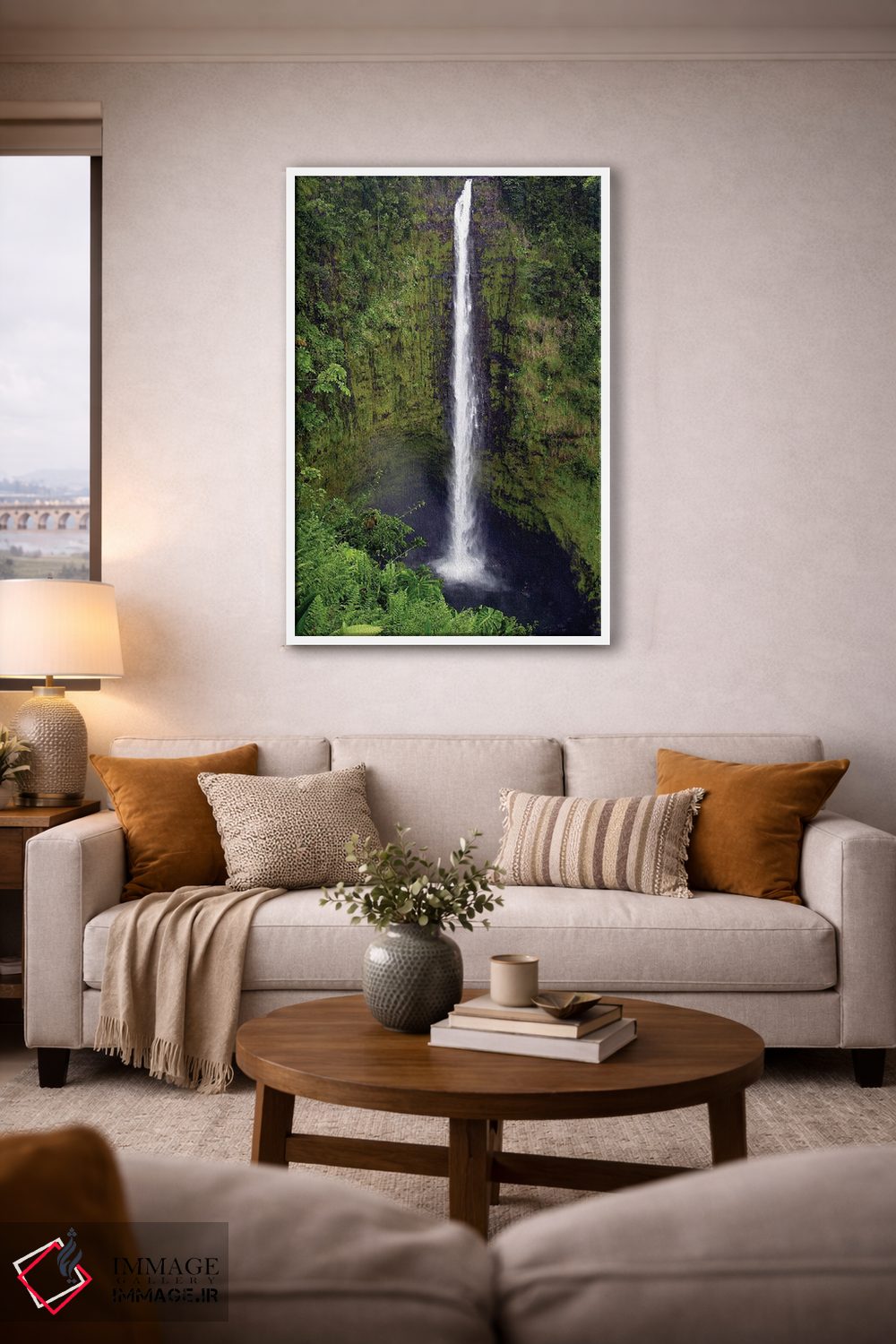 تابلو دکوراتیو شیرجه به آبشار اثر جنت فیکار - D2W