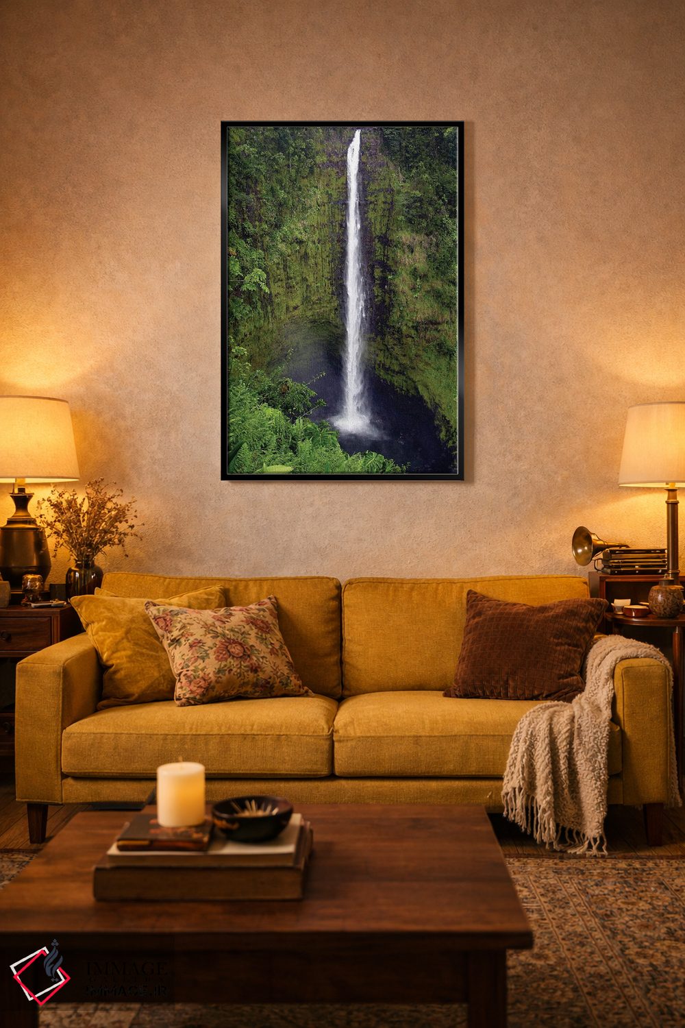 تابلو دکوراتیو شیرجه به آبشار اثر جنت فیکار - D4B