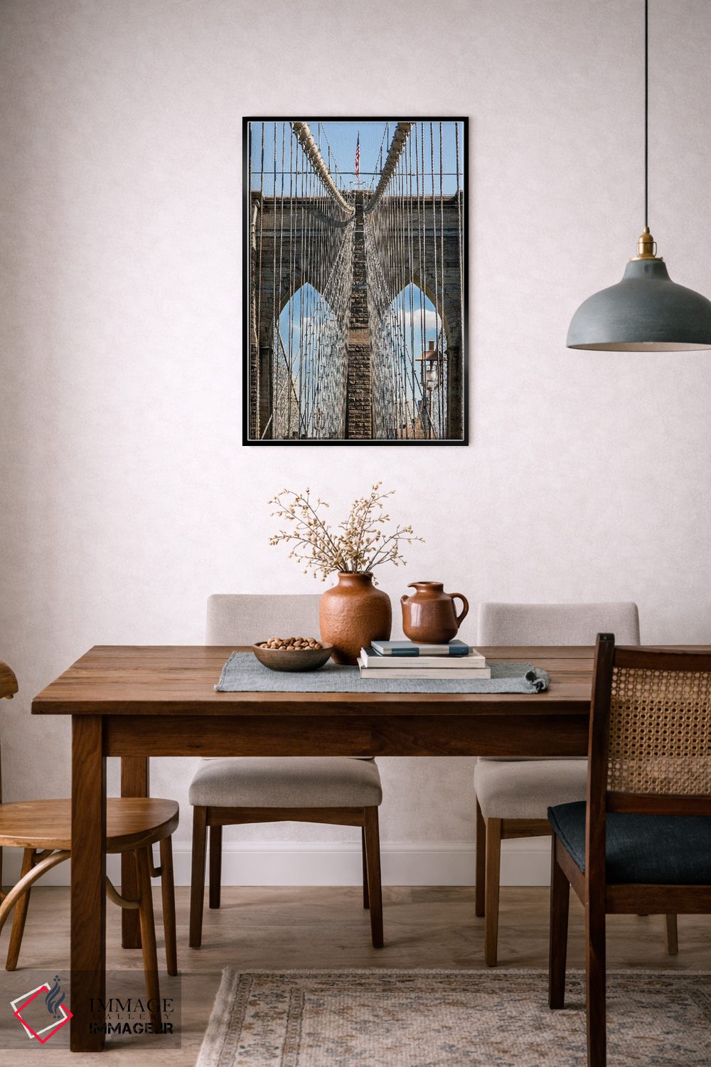 تابلو دکوراتیو پل بروکلین I اثر جنت فیکار - D6B