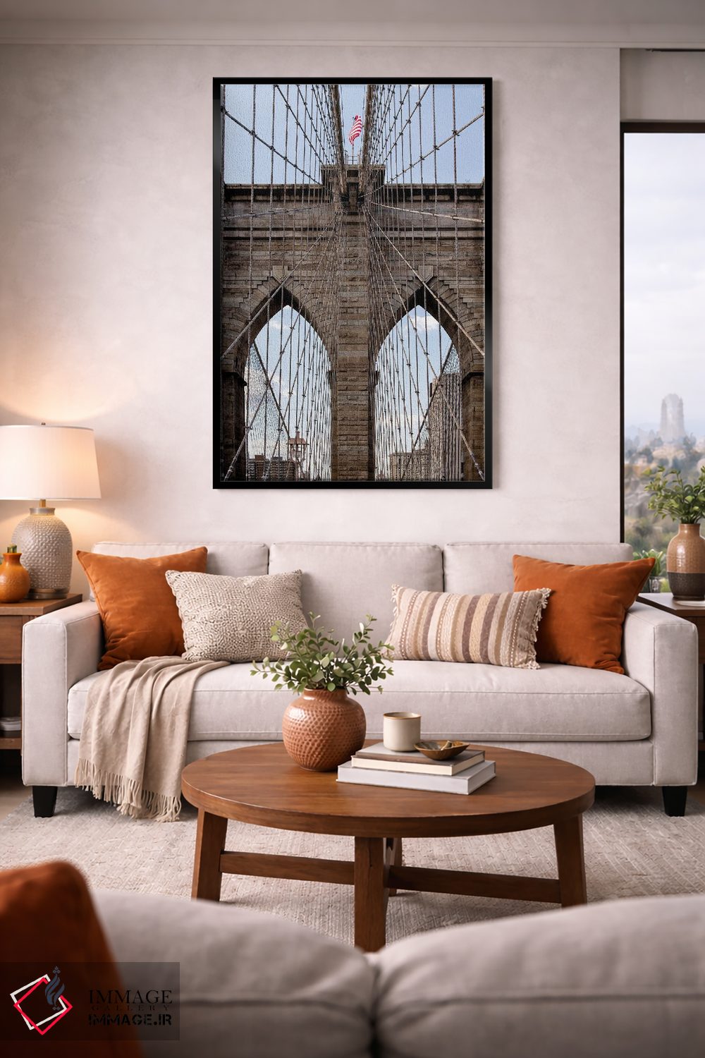 تابلو دکوراتیو پل بروکلین II اثر جنت فیکار - D2B