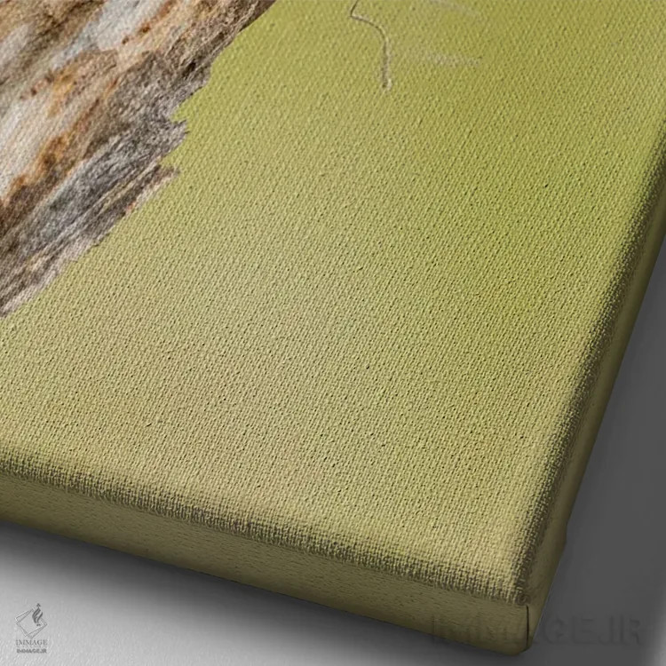 تابلو دکوراتیو کوچک اما قدرتمند اثر جنت فیکار - نمای نزدیک بافت بوم