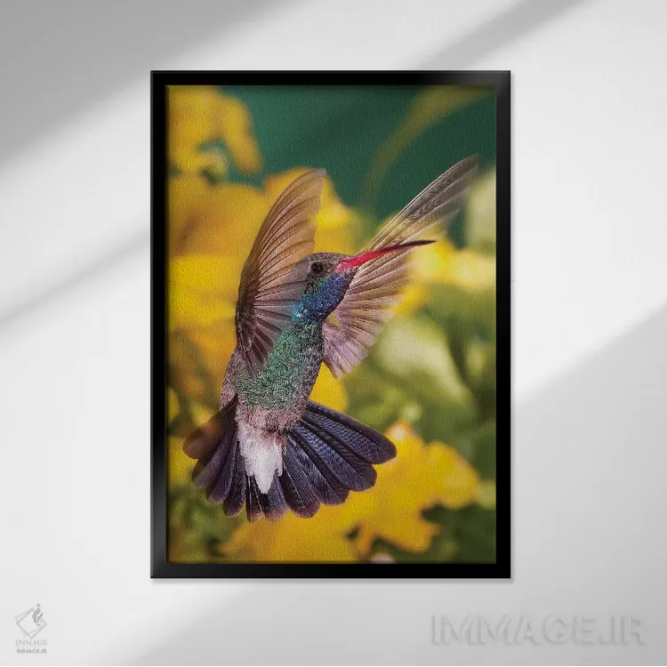 تابلو دکوراتیو سلفی اثر جنت فیکار - نمای قابدار مشکی