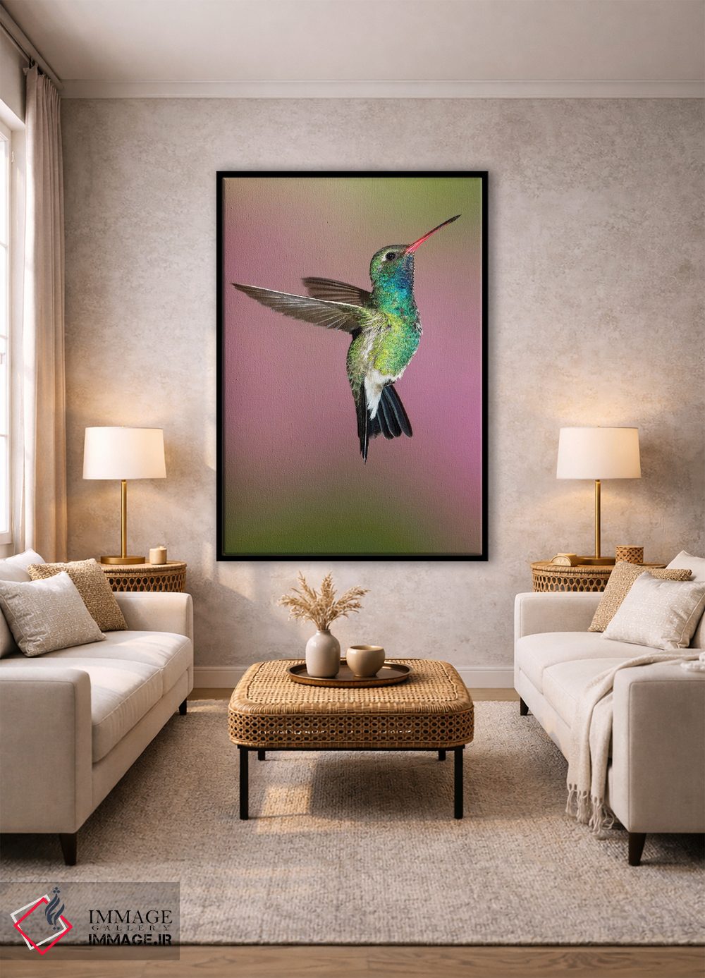 تابلو دکوراتیو ژست مرغ مگس خوار اثر جنت فیکار - D1B