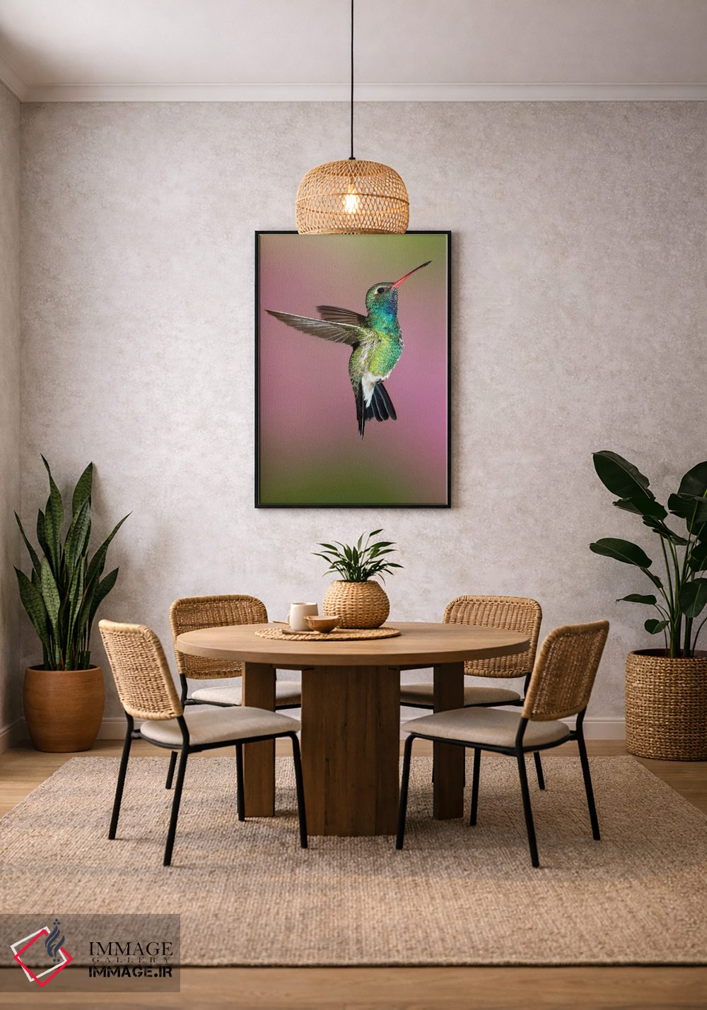 تابلو دکوراتیو ژست مرغ مگس خوار اثر جنت فیکار - D4B