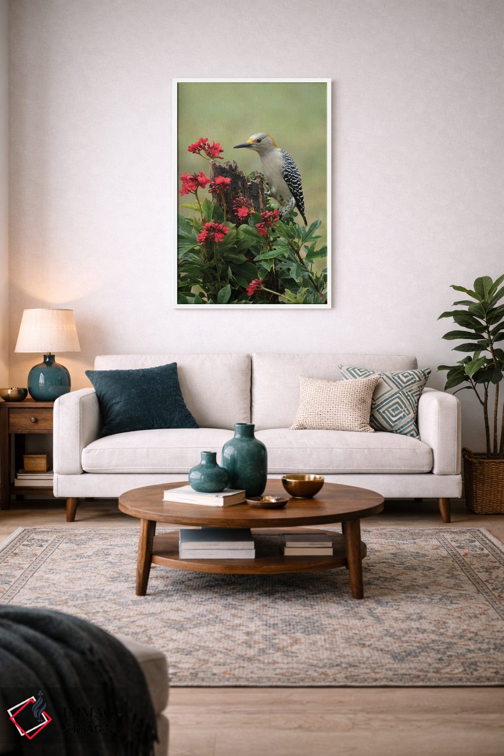 تابلو دکوراتیو طبیعت و دارکوب اثر جنت فیکار - D2W