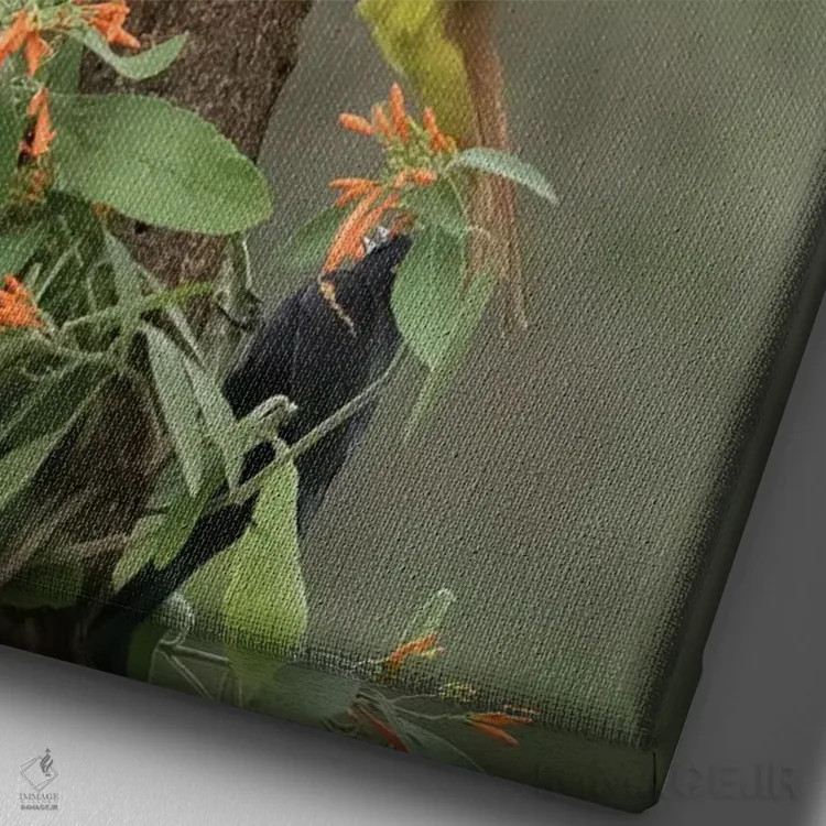 تابلو دکوراتیو دعواهای خانوادگی اثر جنت فیکار - نمای نزدیک بافت بوم