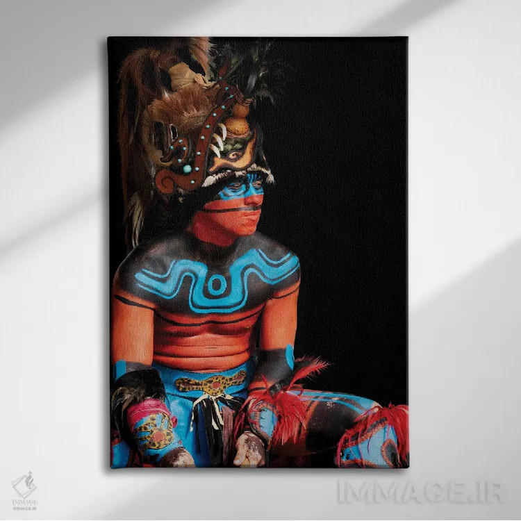 تابلو دکوراتیو قبیله ای I اثر جنت فیکار - نمای روبهرو روی دیوار