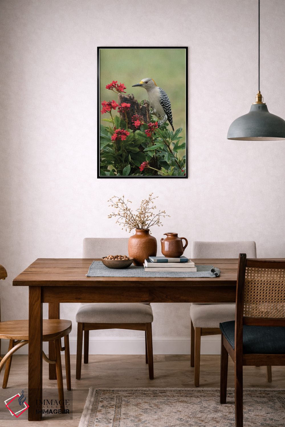 تابلو دکوراتیو طبیعت و دارکوب اثر جنت فیکار - D6B