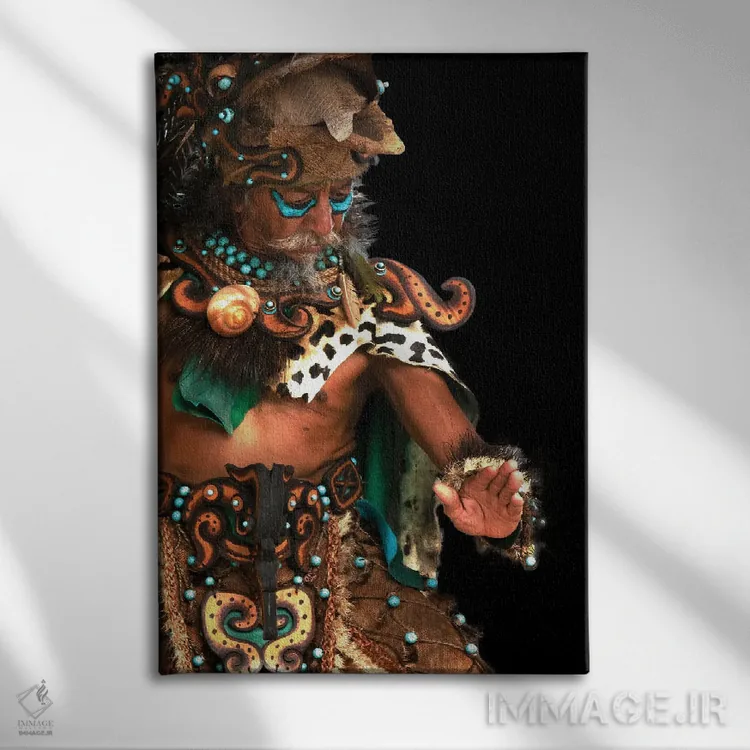 تابلو دکوراتیو قبیله ای II اثر جنت فیکار - نمای روبهرو روی دیوار