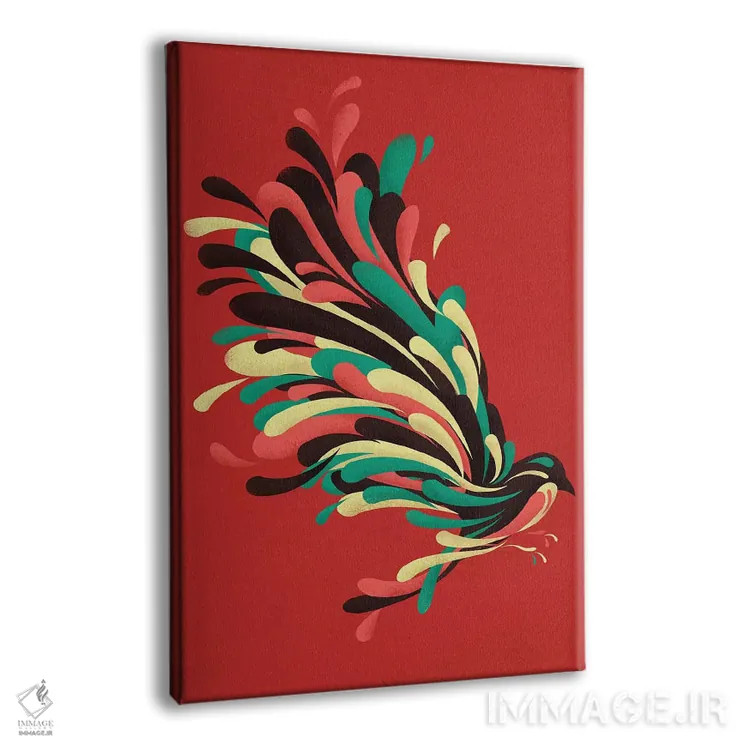 تابلو دکوراتیو پرنده گان اثر جی فلک - نمای پرسپکتیو محصول