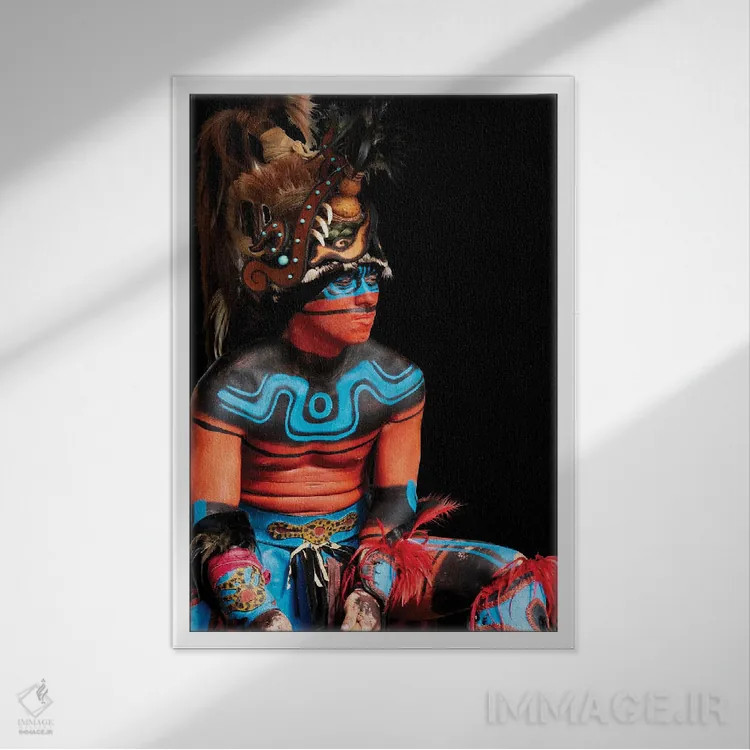 تابلو دکوراتیو قبیله ای I اثر جنت فیکار - نمای قابدار سفید