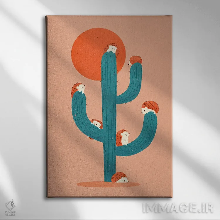 تابلو دکوراتیو خار دار اثر جی فلک - نمای روبهرو روی دیوار