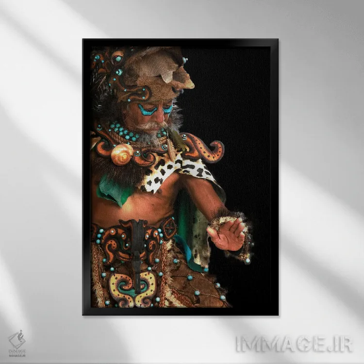 تابلو دکوراتیو قبیله ای II اثر جنت فیکار - نمای قابدار مشکی