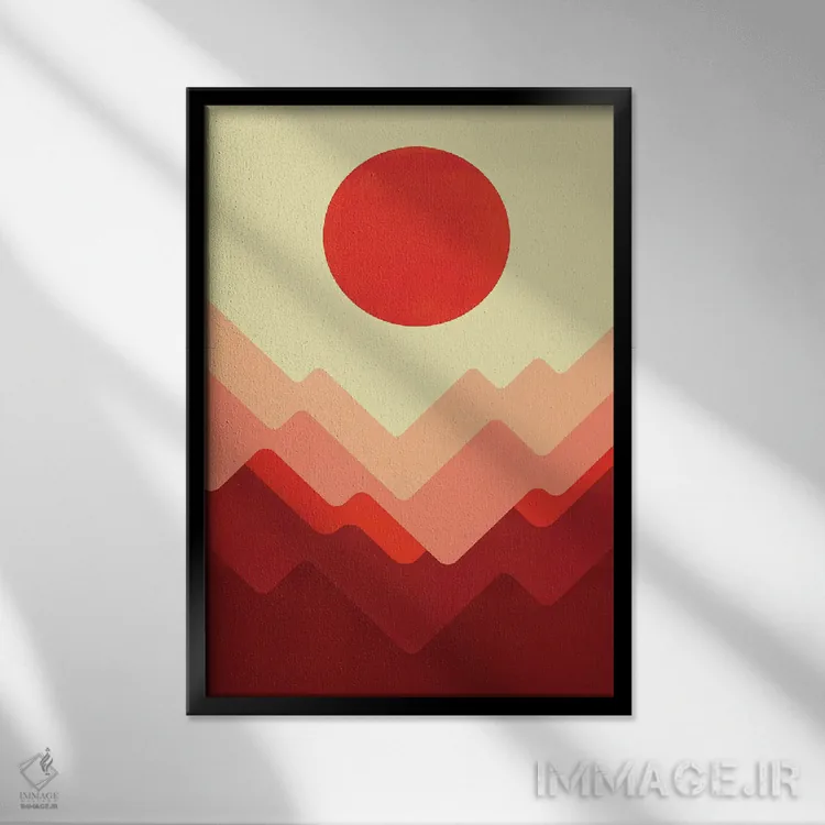 تابلو مینیمال سدونا اثر جی فلک - نمای قابدار مشکی