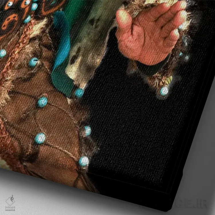 تابلو دکوراتیو قبیله ای II اثر جنت فیکار - نمای نزدیک بافت بوم