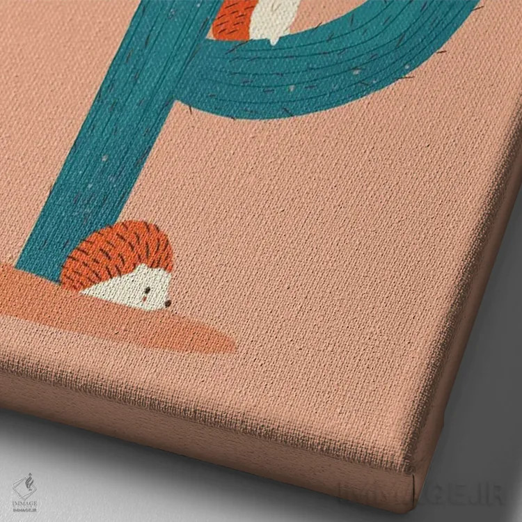 تابلو دکوراتیو خار دار اثر جی فلک - نمای نزدیک بافت بوم