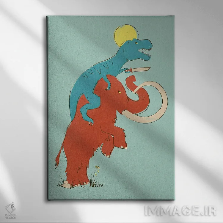 تابلو دکوراتیو یورش! اثر جی فلک - نمای روبهرو روی دیوار