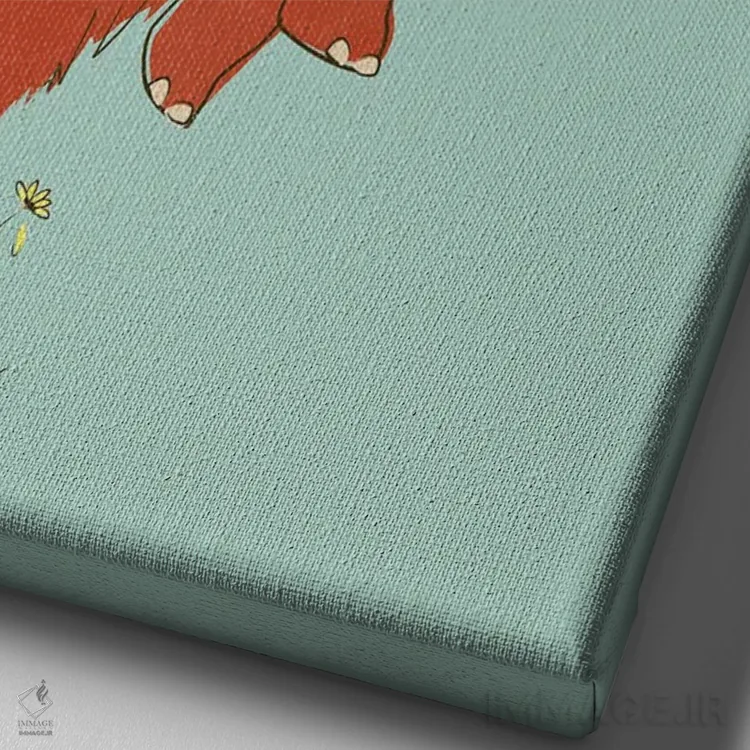 تابلو دکوراتیو یورش! اثر جی فلک - نمای نزدیک بافت بوم