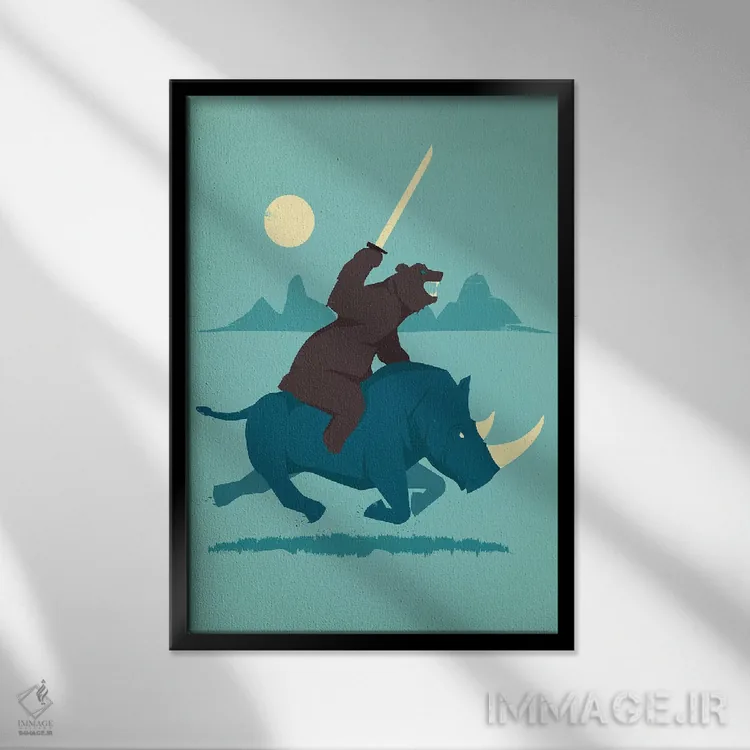 تابلو دکوراتیو تصمیم گیرنده اثر جی فلک - نمای قابدار مشکی