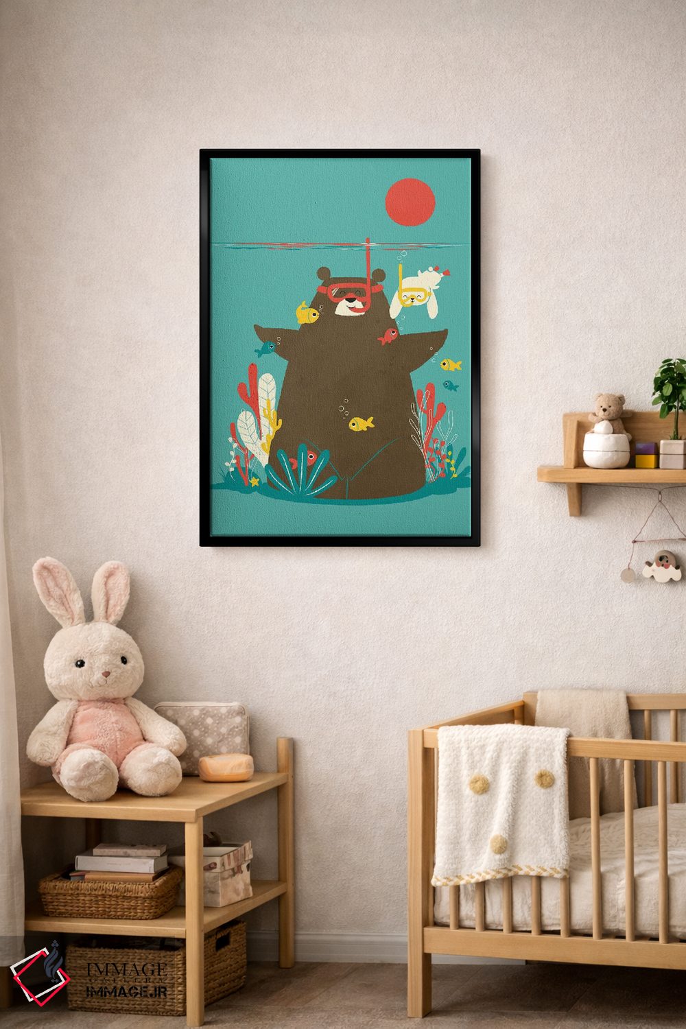 تابلو دکوراتیو غواصی با لوله تنفسی اثر جی فلک - D4B