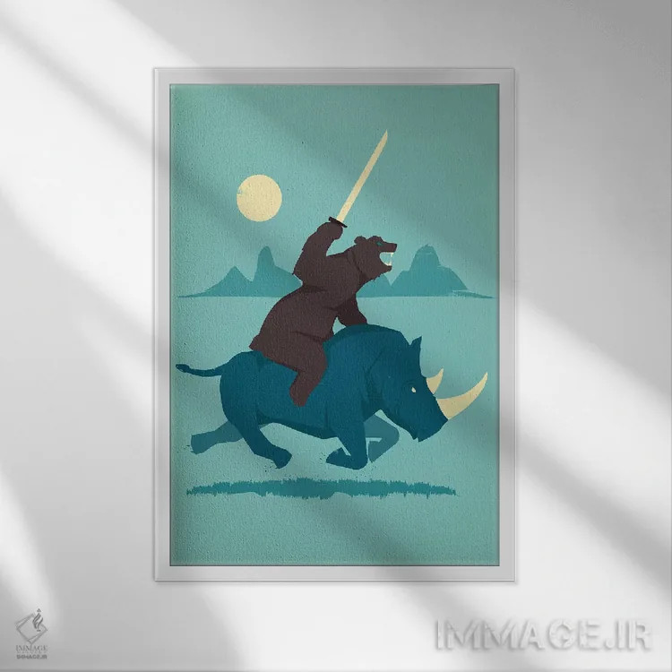 تابلو دکوراتیو تصمیم گیرنده اثر جی فلک - نمای قابدار سفید