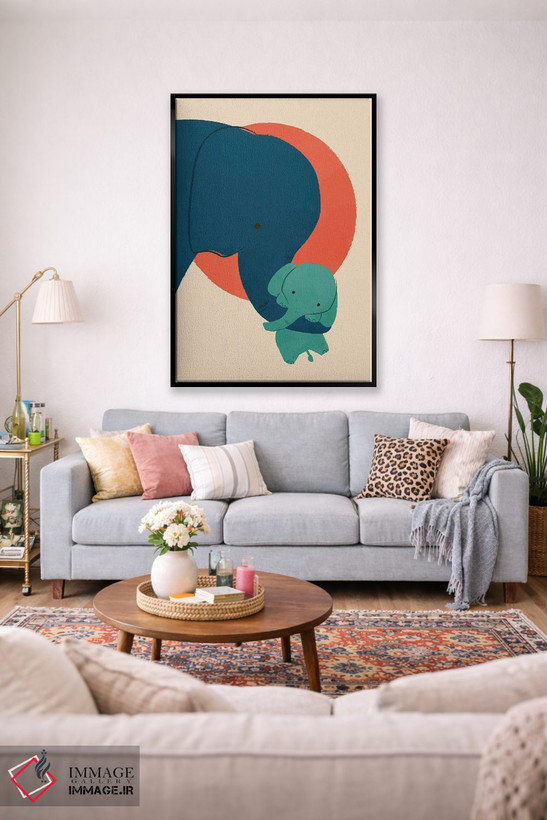 تابلو دکوراتیو فیل بچه ۲ اثر جی فلک - D2B