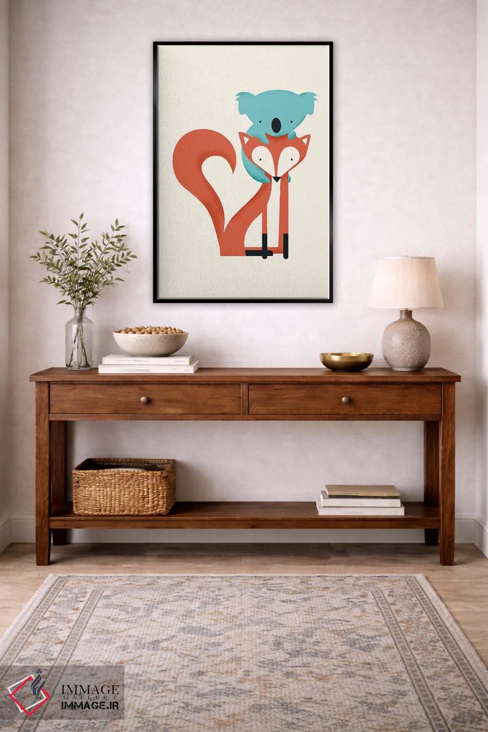 تابلو دکوراتیو روباه و کوالا اثر جی فلک - D3B