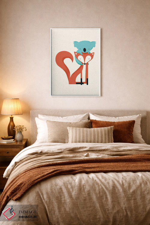 تابلو دکوراتیو روباه و کوالا اثر جی فلک - D5W