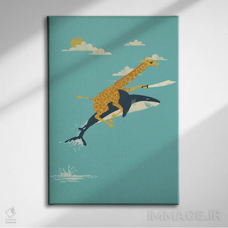 تابلو دکوراتیو رو به جلو! اثر جی فلک - نمای روبهرو روی دیوار