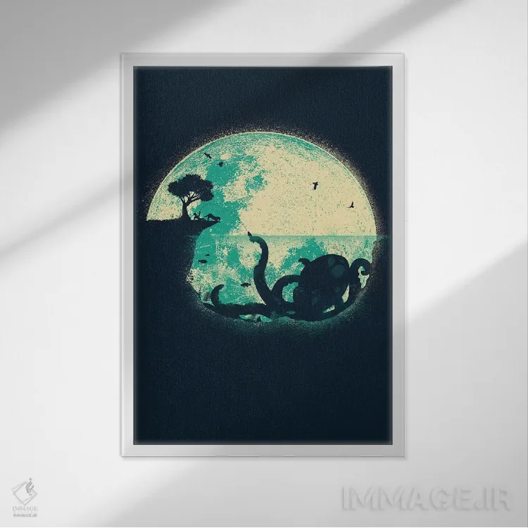 تابلو دکوراتیو آن بزرگه اثر جی فلک - نمای قابدار سفید