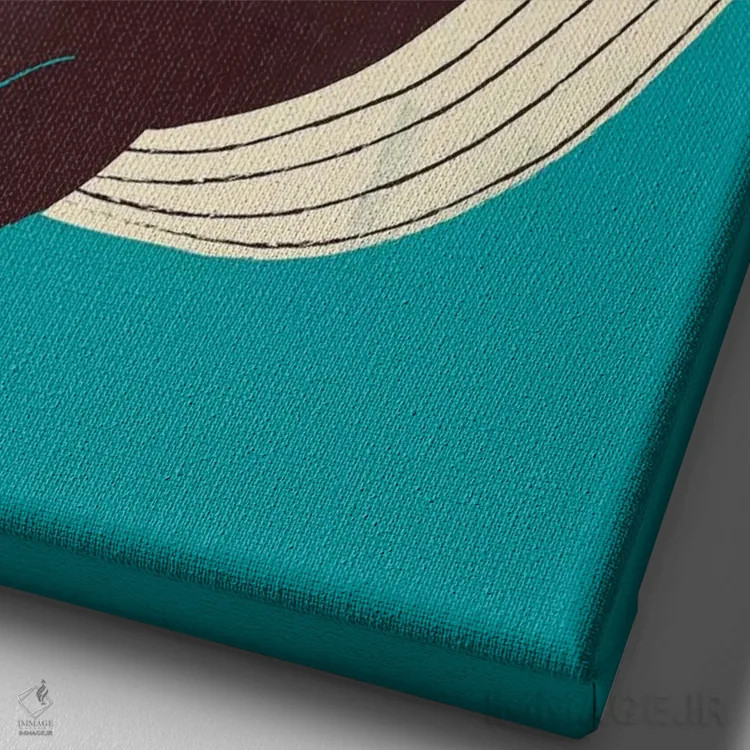 تابلو دکوراتیو زرافه و نهنگ اثر جی فلک - نمای نزدیک بافت بوم