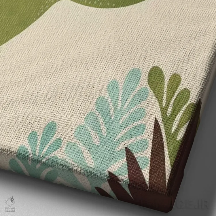 تابلو دکوراتیو مادر تنبل اثر جی فلک - نمای نزدیک بافت بوم