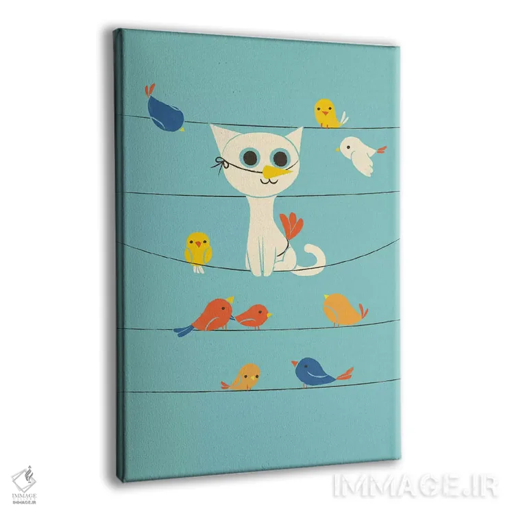 تابلو مدرن تماشای پرندگان اثر جی فلک - نمای پرسپکتیو محصول