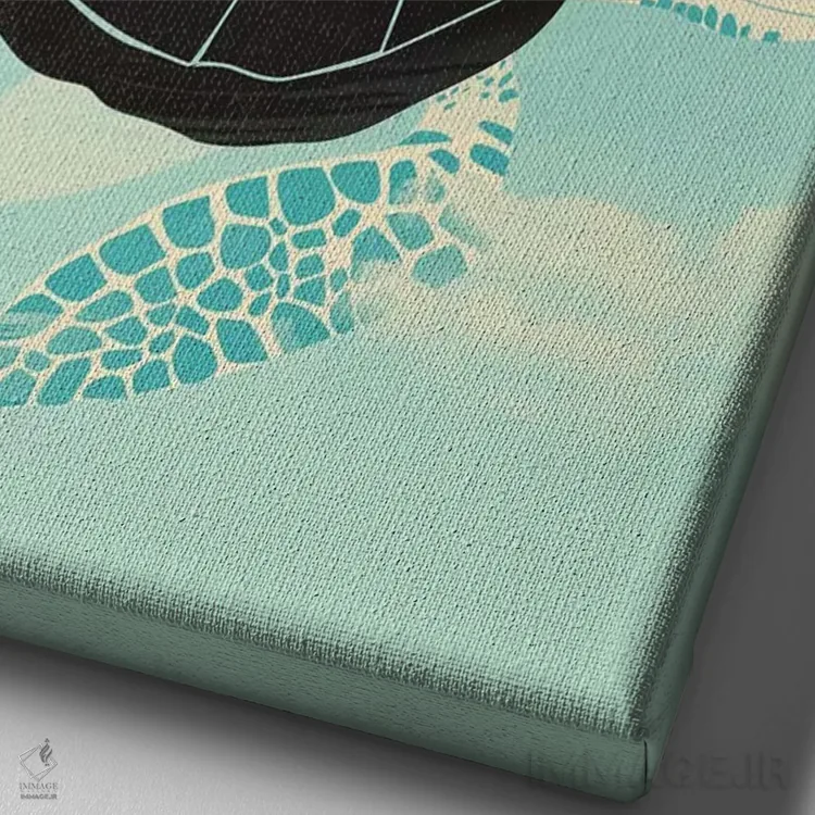 تابلو دکوراتیو شناور اثر جی فلک - نمای نزدیک بافت بوم