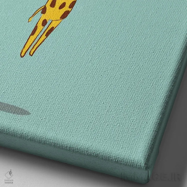 تابلو مدرن دور شدن شناور اثر جی فلک - نمای نزدیک بافت بوم