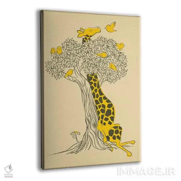 تابلو مدرن دوستان در جایگاه های بلند اثر جی فلک - نمای پرسپکتیو محصول