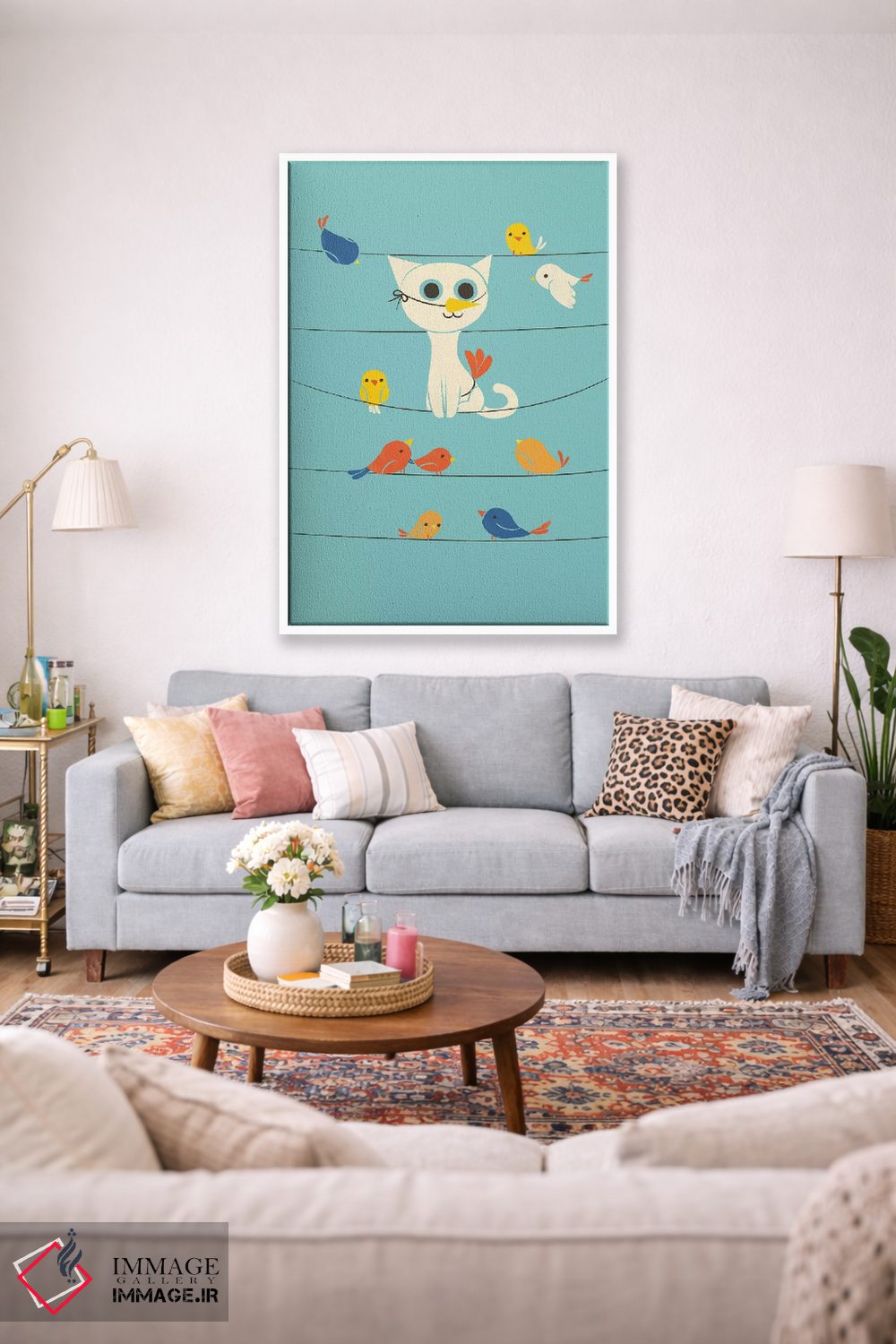 تابلو مدرن تماشای پرندگان اثر جی فلک - D1W