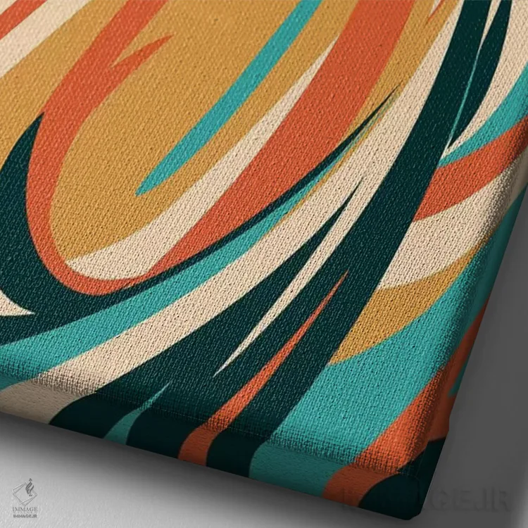 تابلو مدرن شاهین اثر جی فلک - نمای نزدیک بافت بوم