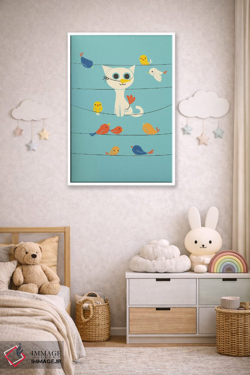 تابلو مدرن تماشای پرندگان اثر جی فلک - D4W