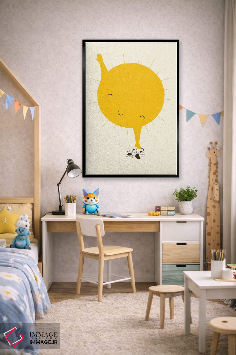 تابلو مدرن مالش شکم اثر جی فلک - D2B